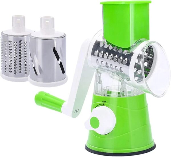 Manual Vegetable Cutter Slicer Round ,Grater,3 in1 Slicer - Image 4