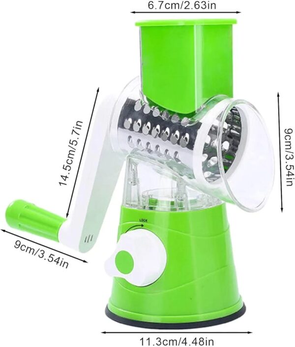 Manual Vegetable Cutter Slicer Round ,Grater,3 in1 Slicer - Image 3