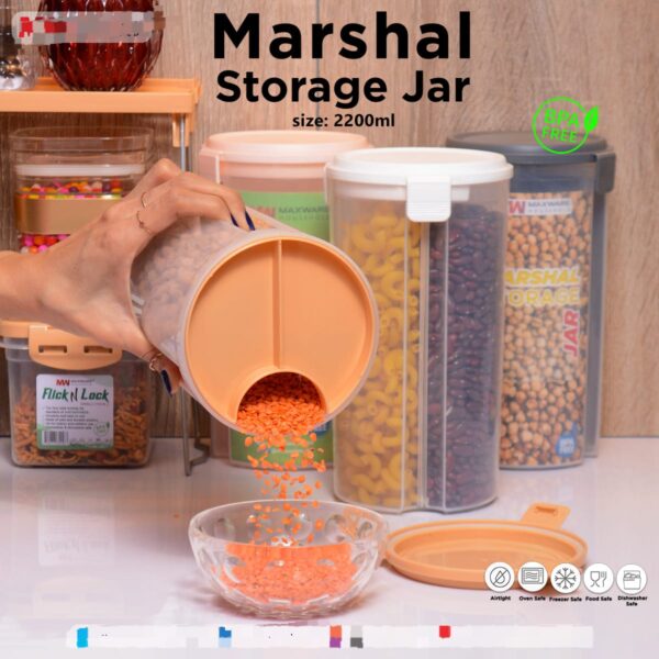 3 In 1 Marshal Portion storage jar – Multipurpose kitchen jar