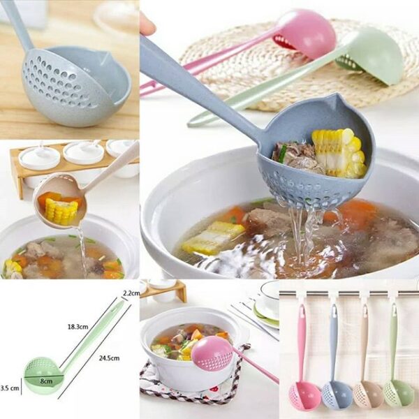 2 In 1 Soup Spoon Long Handle Spoon Creative Spoon