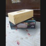 Office table wooden tissue paper box
